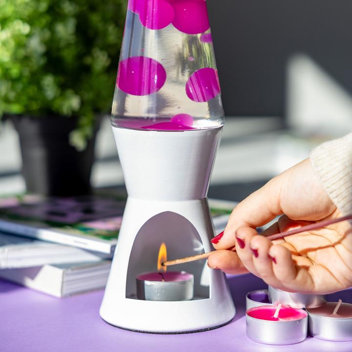 Actual product image Fisura Pink lava lamp - candle operated by