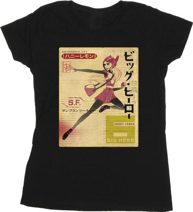 Disney Big Hero 6 Baymax Honey Lemon Newspaper TShirt (M)