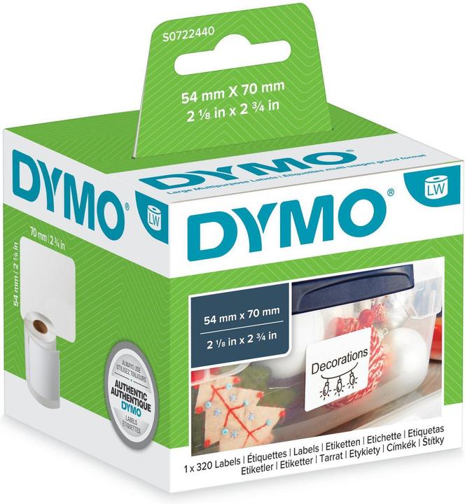 Produktbild Dymo LabelWriter Universal Labels 70 x 54 mm, 320 labels, white