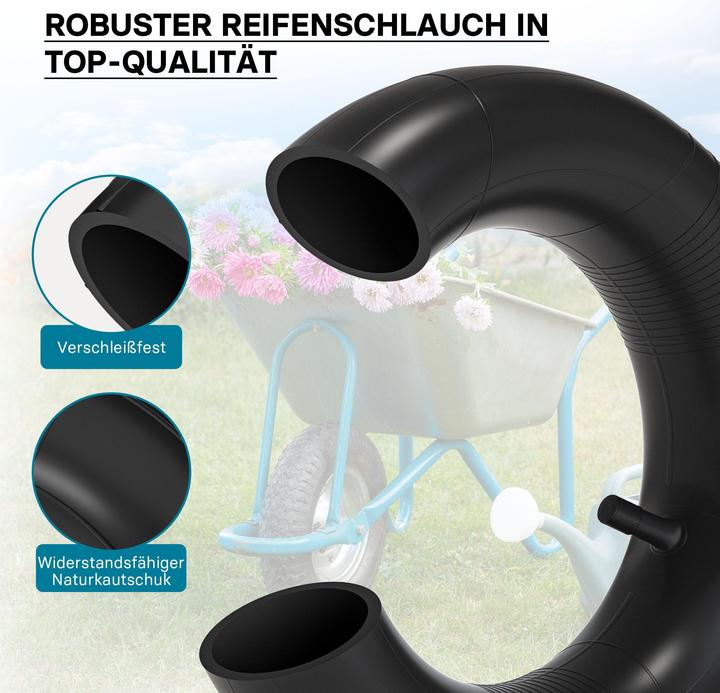 Produktbild Wiltec Schlauch Luftschlauch Rasenmäherreifen 11x4.00-4 Ventil gerade Rad (Rasenmäher, Gartenmaschinen Ersatzteile)