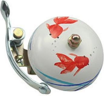 Actual product image Crane Hand Painted Bell White Koi