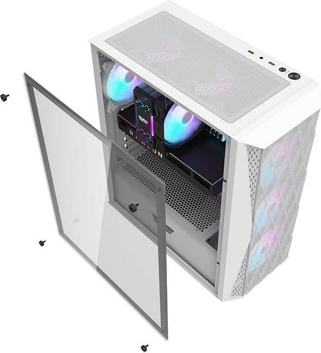 Actual product image Darkflash Tech Computer case Darkflash DK352 Mesh (white) (ATX, E-ATX)