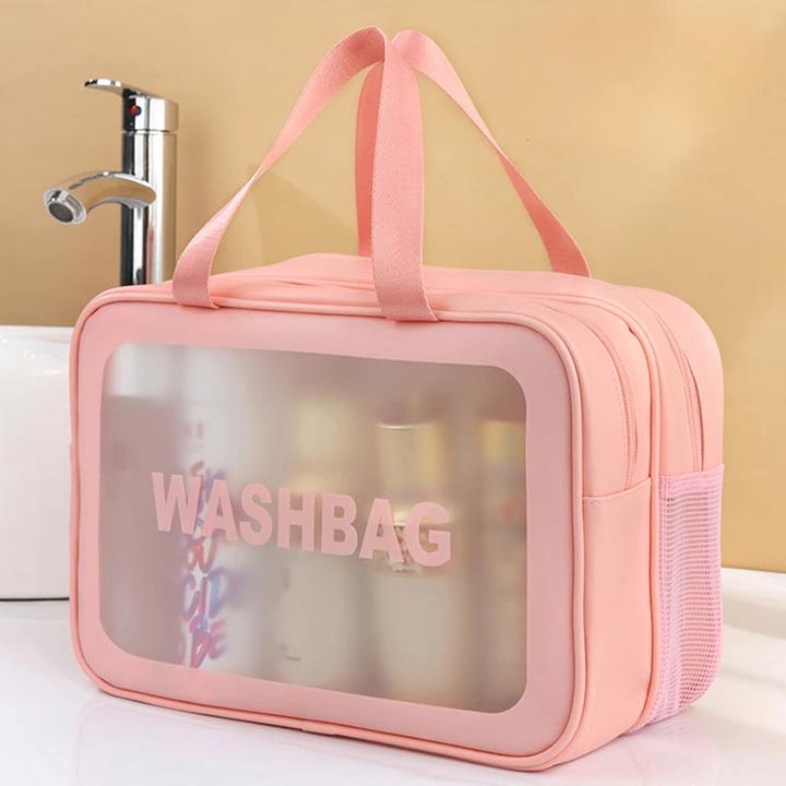 Only-Bags.Store Nass-Trocken-Trennung Schminktasche tragbare Kulturtasche Reise Essentials grosse Kapazität (1 l)