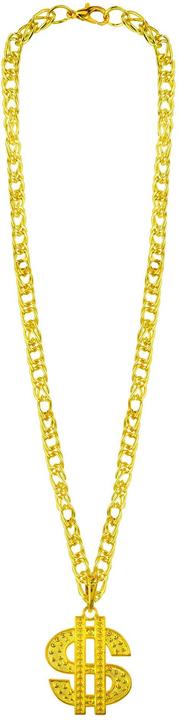 Produktbild Widmann DOLLAR KETTE hochwertige Kette & Anhänger 70 cm.