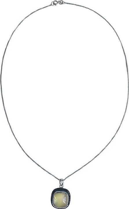 Xen Anhänger mit Kette Citrin Cushion-Cabochon 45 cm 925 Silber (925 Sterling Silber, 45 cm)