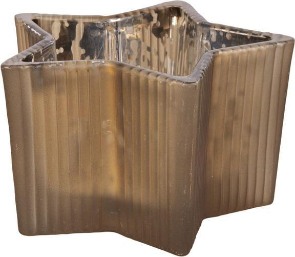 Produktbild MICA Living Teelichthalter Stern braun - ca. 11 x 6,5 cm