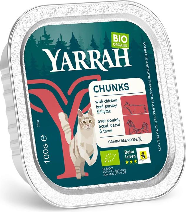 Actual product image Yarrah BIO wet feed beef & chicken (Senior, Adult, Junior, 1 pcs., 100 g)