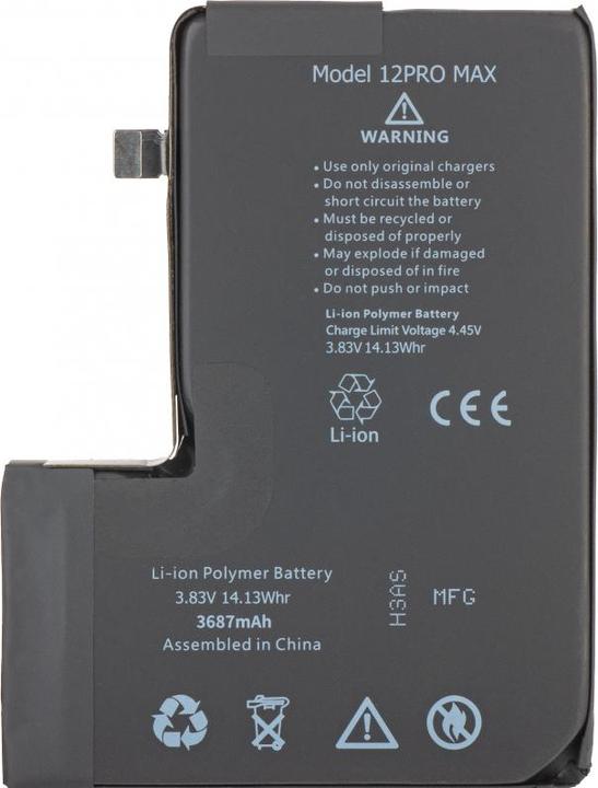 Produktbild Aftermarket Akku für iPhone 12 Pro Max, mit built in Flex für BMS (no spot welding needed)
