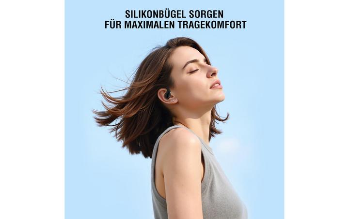 Produktbild 4smarts Open-Ear Bluetooth Kopfhörer SkyBuds AI Screen, Schwarz (28 h, Kabellos)