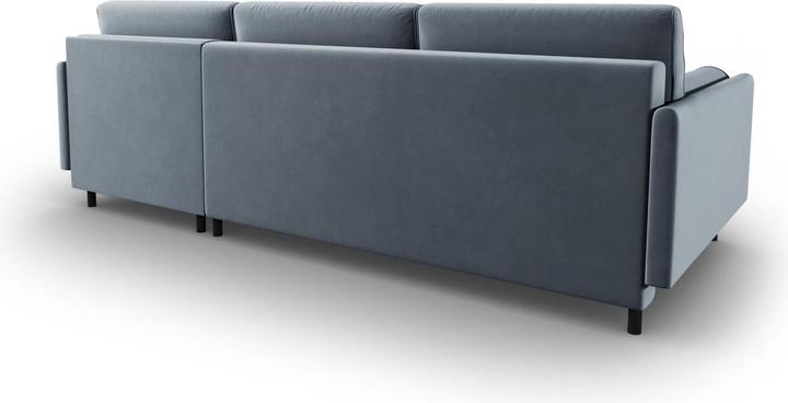 Actual product image Micadoni Velvet Right Corner Sofa With Bed Function And Box, "Scott", 5 Seats, 212x142x87Made in Europe (Corner sofa)