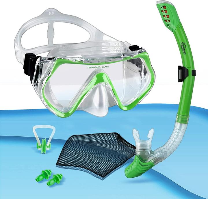 Produktbild Tropisport Premium Schnorchelset mit Schnorchel und Taucherbrille – Inkl. bruchfreier Anti Fog Tau