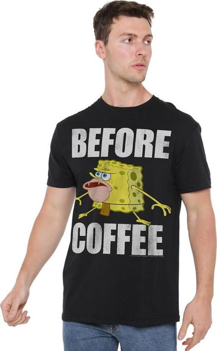 Produktbild Spongebob Squarepants Before Coffee Meme TShirt (4XL)