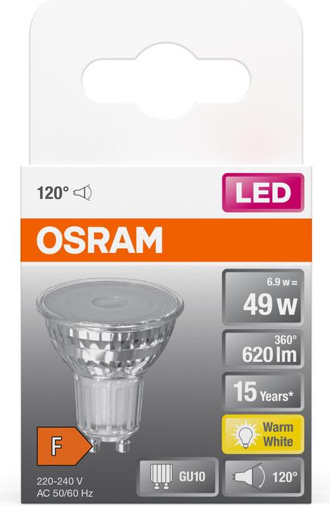 Image du produit Osram Star Par 16 (GU10, 6.90 W, 620 lm, 1 x, F)