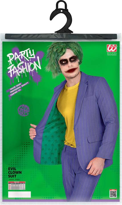 Actual product image Widmann Joker suit purple with jacket & trousers (XXL)