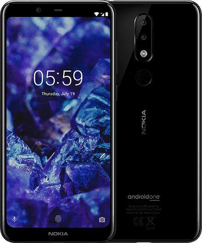 Image du produit Nokia 5.1 Plus (32 Go, Noir, 5.86", Double SIM hybride, 13 Mpx, 4G)