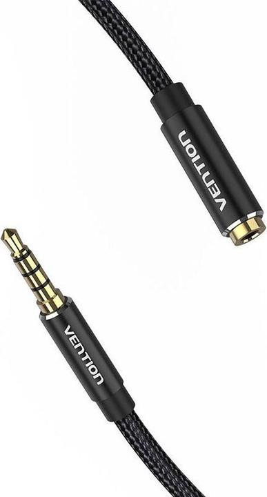Actual product image Vention TRRS 3.5mm Male to 3.5mm Female Audio Extender 3m BHCBI Black (3 m)