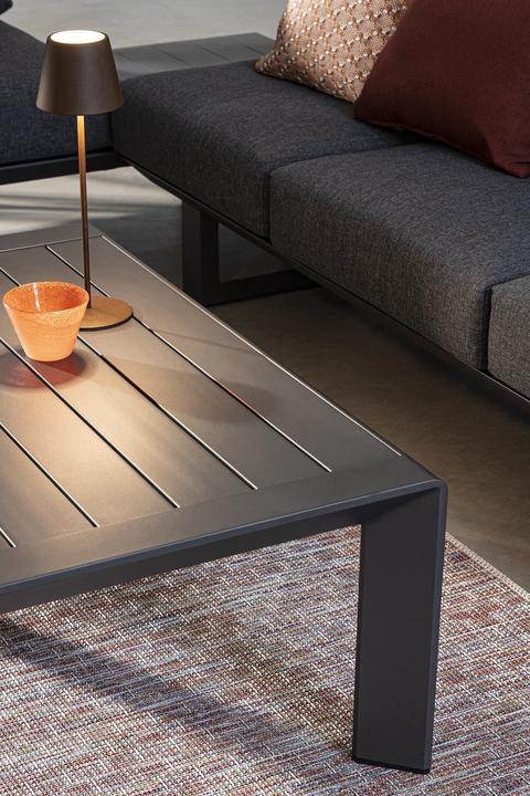 Actual product image Bizzotto Garden corner seating Konnor with cushions anthracite