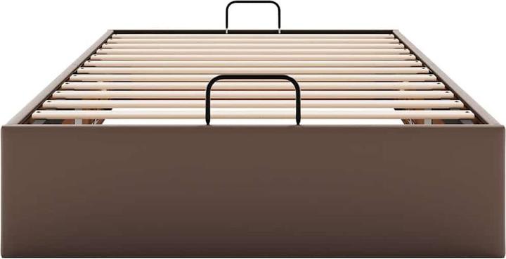 Produktbild VidaXL Ottoman-Bett ohne Matratze Braun 100x200 cm Kunstleder (100 x 200 cm)