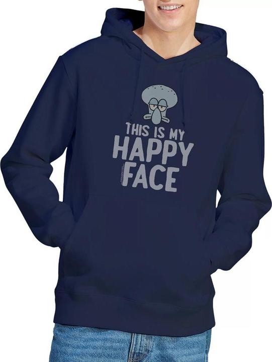 Immagine prodotto Spongebob Squarepants Felpa con Cappuccio Faccia Felice Uomo (L)