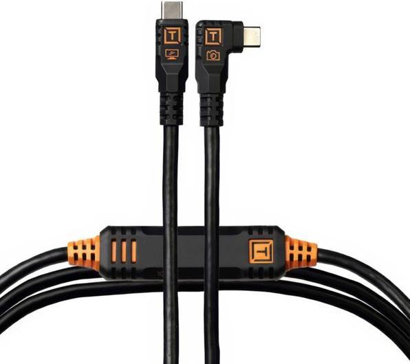 Produktbild Tether Tools TetherPro Optima USB-C gerade zu rechtwinklig, 4.6 m, Schwarz (4.60 m, USB 3.2 Gen 2)