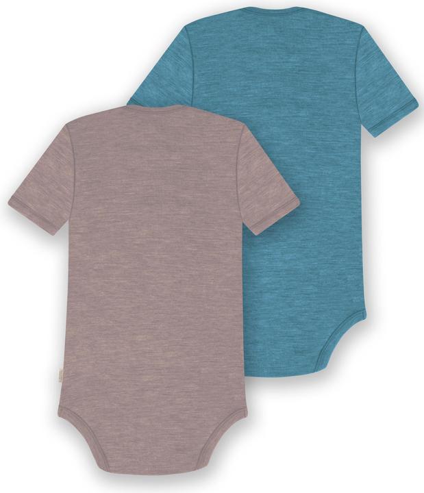 Produktbild Normani 2er Set Baby Merino Body Kurzarm „Tauranga" - 9297 (74)