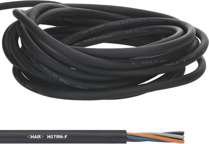 Produktbild Lapp 10 Meter 1600186 H07RN-F 2x4 mm² Gummileitung flexibel ohne Schutzleiter I UV-resistentes Kabel (10 m)
