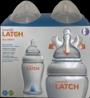 Actual product image Munchkin LATCH 2 pieces baby bottle 240ml with anti-colic valve (240 ml)