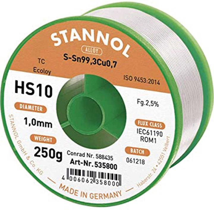Image du produit Donau Étain de soudure sans plomb Sn99 bobine 250 g (Souder)