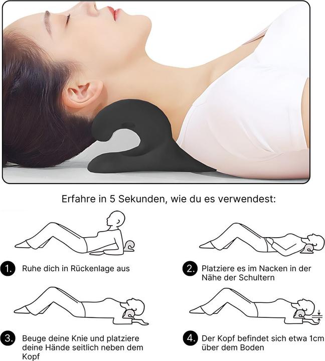 Image du produit Hermex Coussin de soutien cervical Coussin de massage cervical Coussin de massage cervical