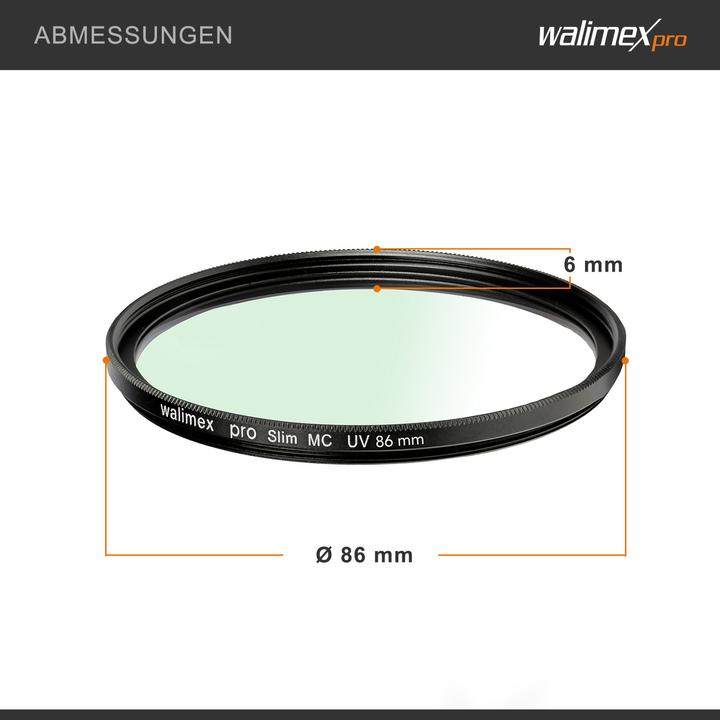 Actual product image Walimex Slim MC UV filter 86 mm (86 mm, UV filter, 86 mm)