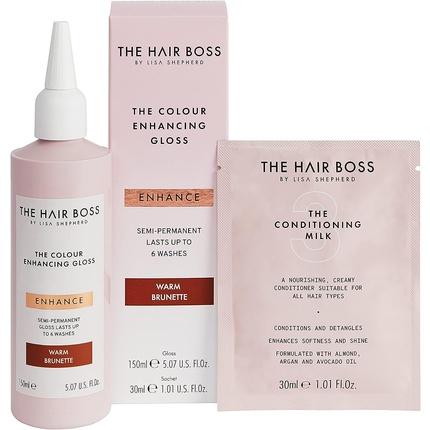 Produktbild The Hair Boss By Lisa Shepherd The Colour Enhancing Gloss Highlighter Warm Brunette 150Ml (Warm Brunette)