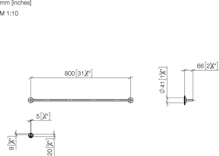 Produktbild Dornbracht Badetuchhalter, 800 mm, 83080979