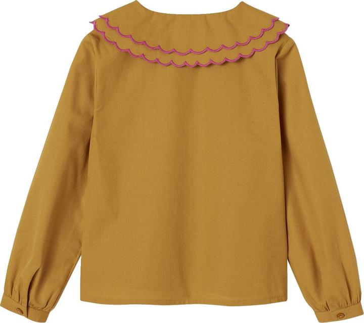 Produktbild Vertbaudet Mädchen Bluse mit besticktem Oversized-Kragen (146)
