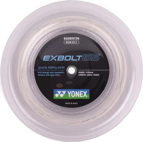 Yonex BG EXBOLT65 / 200m-Rolle, weiss, 0,65mm