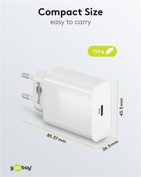 Produktbild Goobay USB-C Schnellladegerät Power Delivery (45 W)