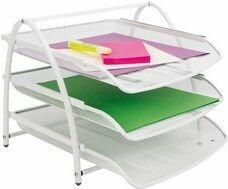 Image du produit Alba Corbeille à courrier MESHTRAY3 M, DIN A4, fil métallique, gris 3 compartiments, convient jusqu'au (A4)
