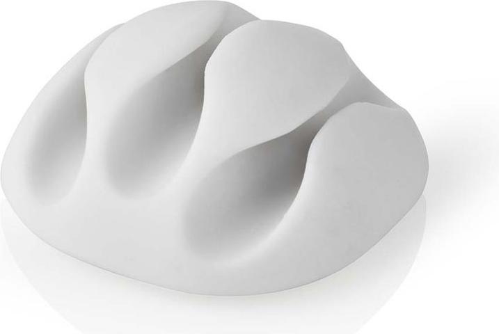 Produktbild Nedis Kabelmanagement Kabelclip Gesperrt 4 Stück max. Kabeldicke: 5 mm Silikon 35 mm Weiss