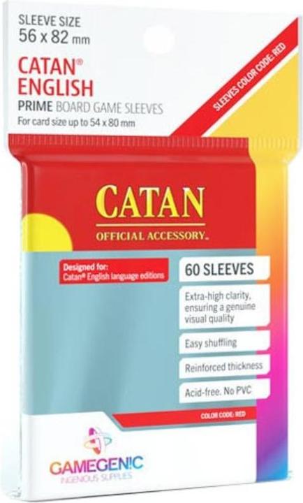 Produktbild Gamegenic GGS10072ML - Prime Catan-Hüllen im Format 56 x 82 mm - Klar (50 Hüllen)
