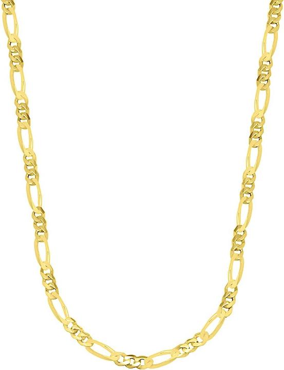 Candy Figaro-Halskette Aigle 3.4 mm, 925 Sterling Silber, vergoldet (925 Sterling Silber, 18k vergoldet, 45 cm)