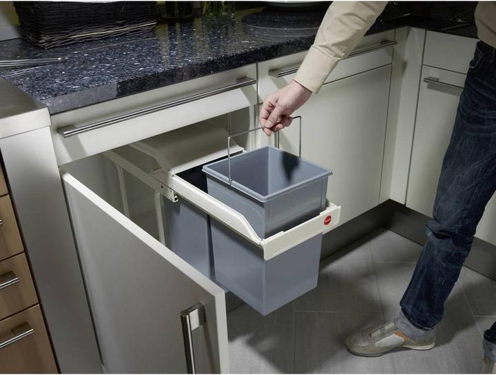 Productafbeelding Hailo Multi-Box duo L, ingebouwde afvalemmer, 2x14 liter (30 l)