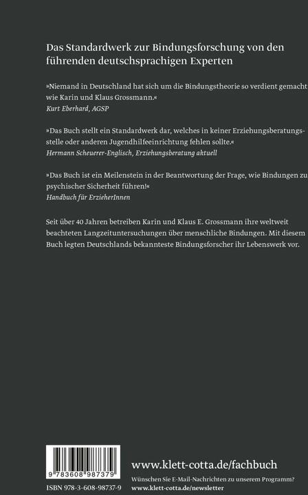Produktbild Bindungen - das Gefüge psychischer Sicherheit (Deutsch, Karin Grossmann, Klaus E. Grossmann, 2023)