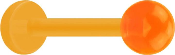 Star Piercing Micro Labret orange mit Kugel orange (ohne Messing, Acryl)