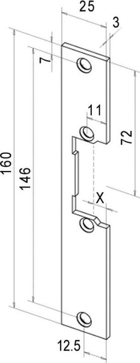 Produktbild effeff Flachschliessbleche für Türöffner (Schliessblech)