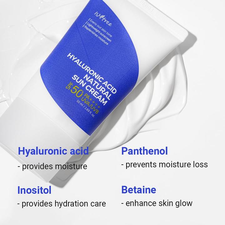 Actual product image Isntree Hyaluronic Acid Natural Sun Cream (Sun cream face, SPF 50, 50 ml)