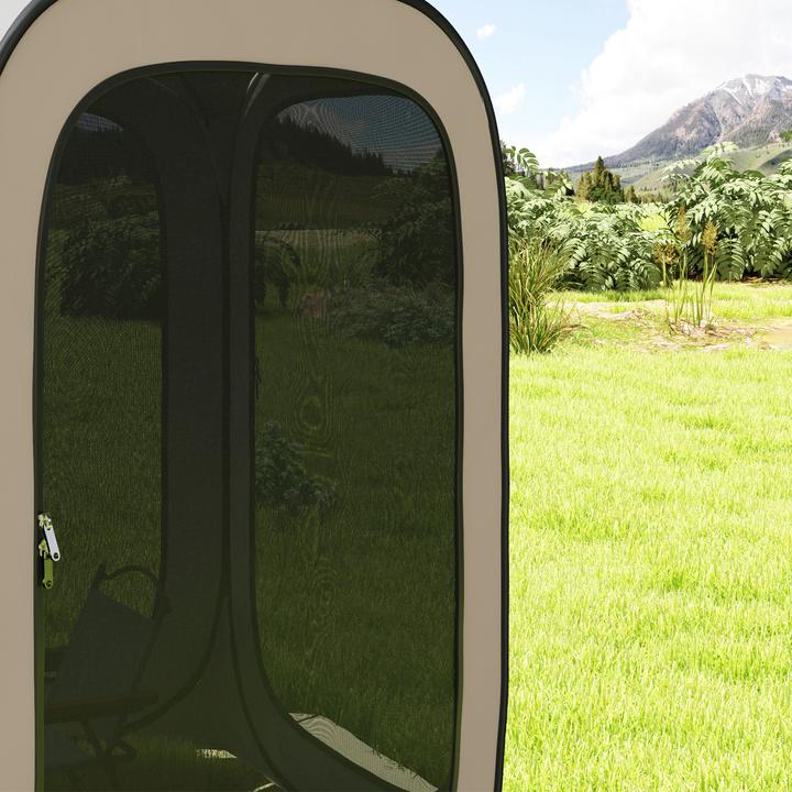Produktbild Outsunny Campingzelt Oxfordstoff, Stahldraht Khaki (Wurfzelt, 6 Personen)