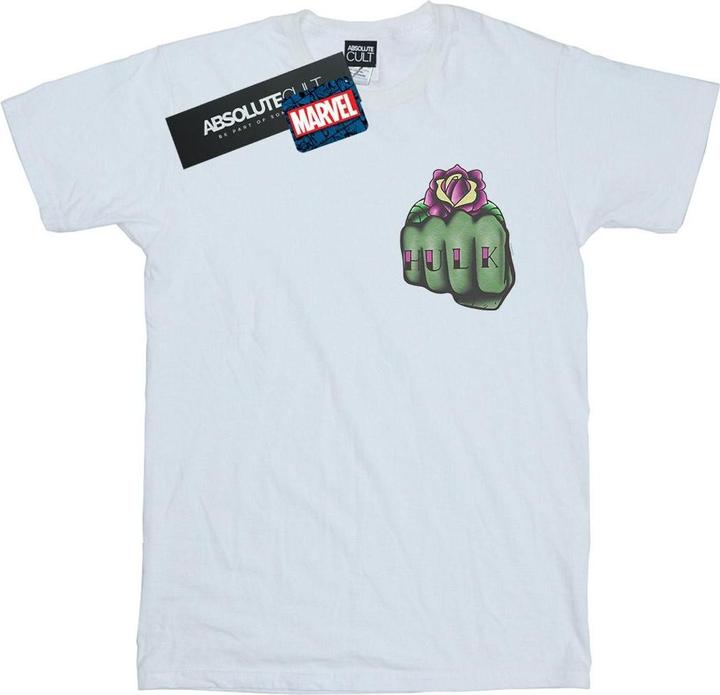 Hulk Tattoo Fist Breast Print TShirt