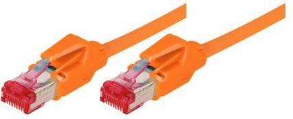 Produktbild Tecline Patchkabel S/FTP, PiMF, Cat 6, orange, 1,0 m halogenfrei, mit Draka-Kabel und Hirosesteckern TM21 (S/FTP, CAT6, 1 m)