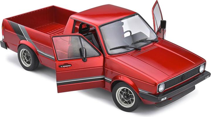 Actual product image Solido 1:18 VW Caddy MK1 red CUSTOM