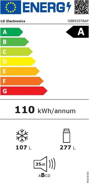 Energie-Label LG GBB92STBAP (384 l)