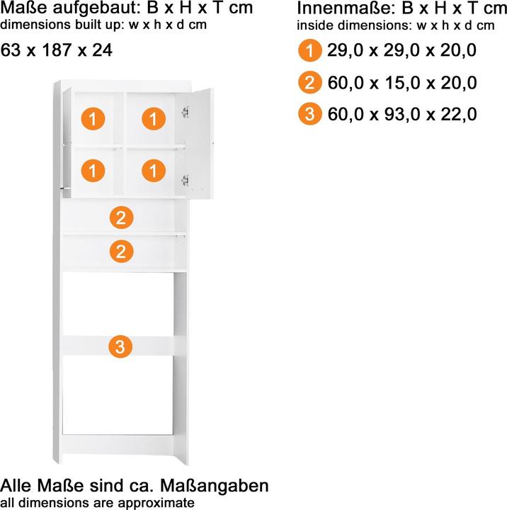 Actual product image Trendteam Amanda (63 x 24 x 187 cm)